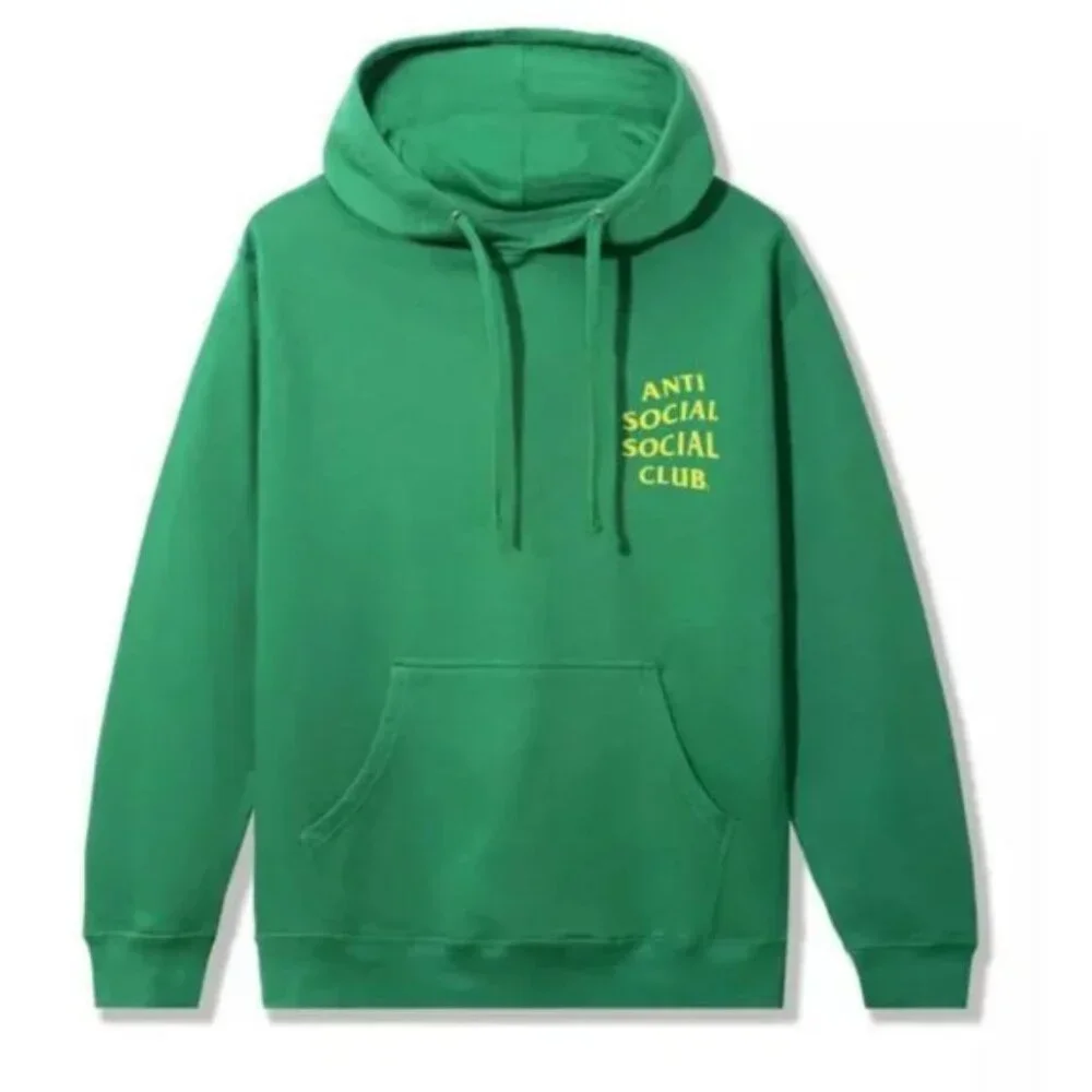 NWT Authentic Mens Anti Social Social Club Green Graphic Pullover Hoodie S - Picture 2 of 9